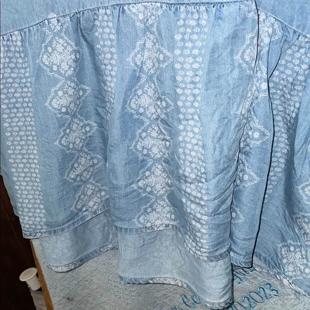 Sonoma Blue Smocked Tiered Maxi Skirt - Picture 6 of 7